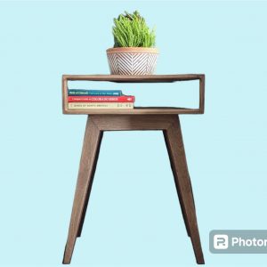 Mid Century Modern Nightstand  Boho MCM Side Table for Living Room & Bedroom