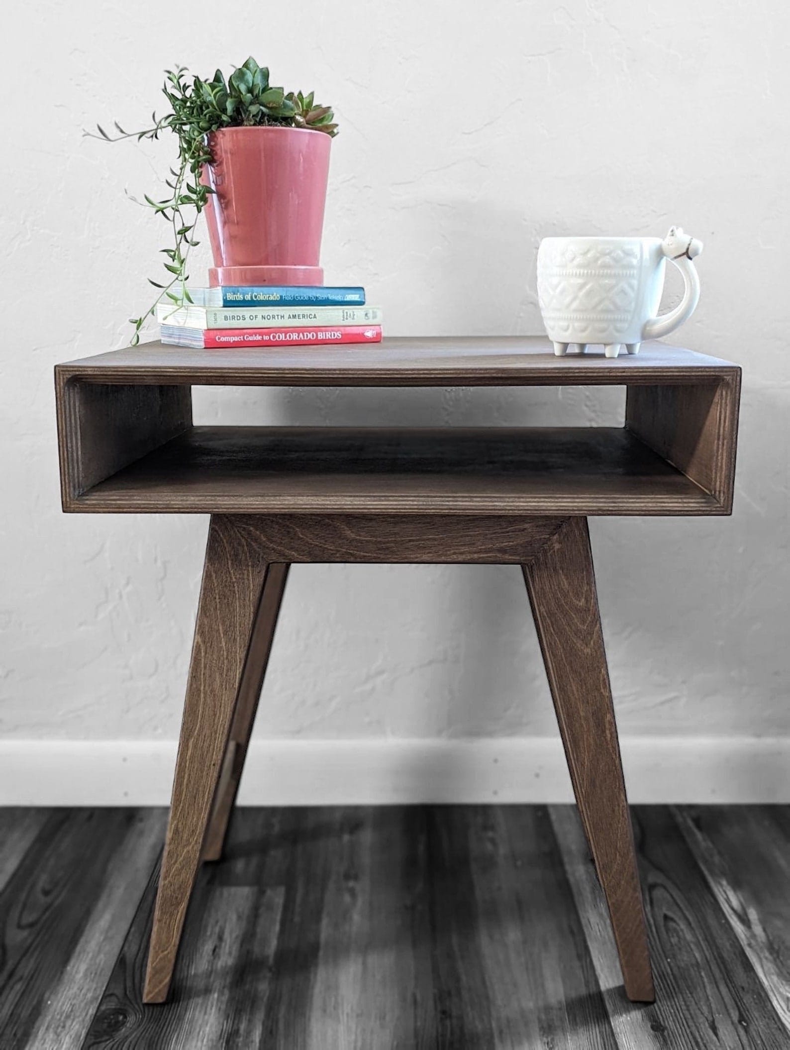 Mid-Century Modern Side Table – Boho End Table with - Image 5