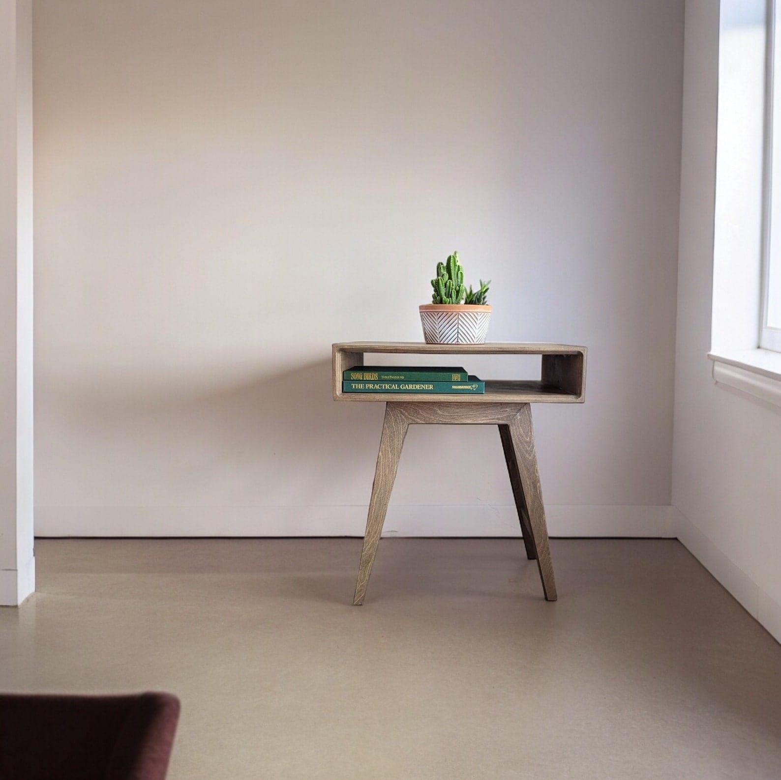 Mid-Century Modern Side Table – Boho End Table with