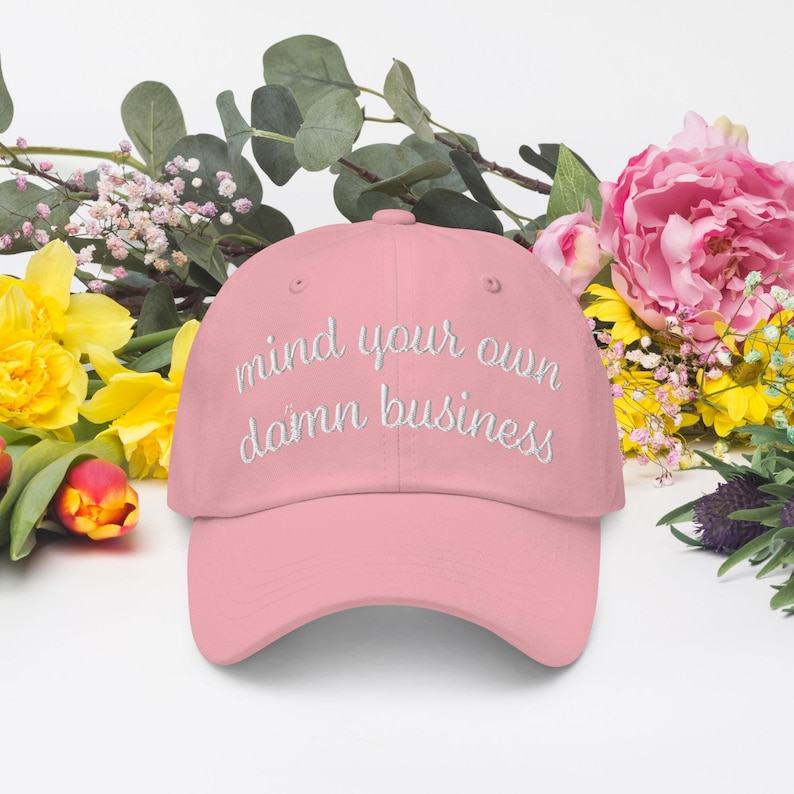 Mind Your Own Damn Business Embroidered Hat Feminist Item, Political Baseball Cap, Meme Hat, Vote Kamala Harris Hat, Election Hat