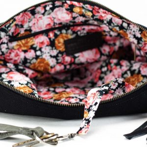 Mini Kallia The Perfect Everyday Bag for Women – Black Canvas Hobo Purse