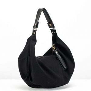 Mini Kallia The Perfect Everyday Bag for Women – Black Canvas Hobo Purse