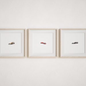 Miniature F1 Race Car Watercolor Painting Print #5 Capture the Thrill of the Track