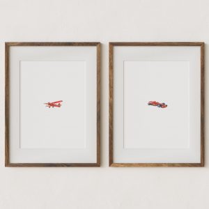 Miniature F1 Race Car Watercolor Painting Print #5 Capture the Thrill of the Track