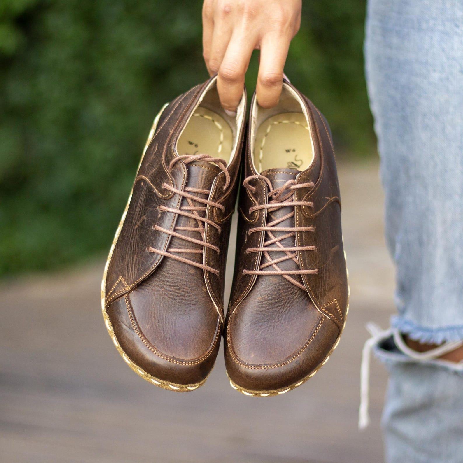 Minimalist Barefoot Shoes Women  Crazy Brown Earth Sneakers for Natural Movement