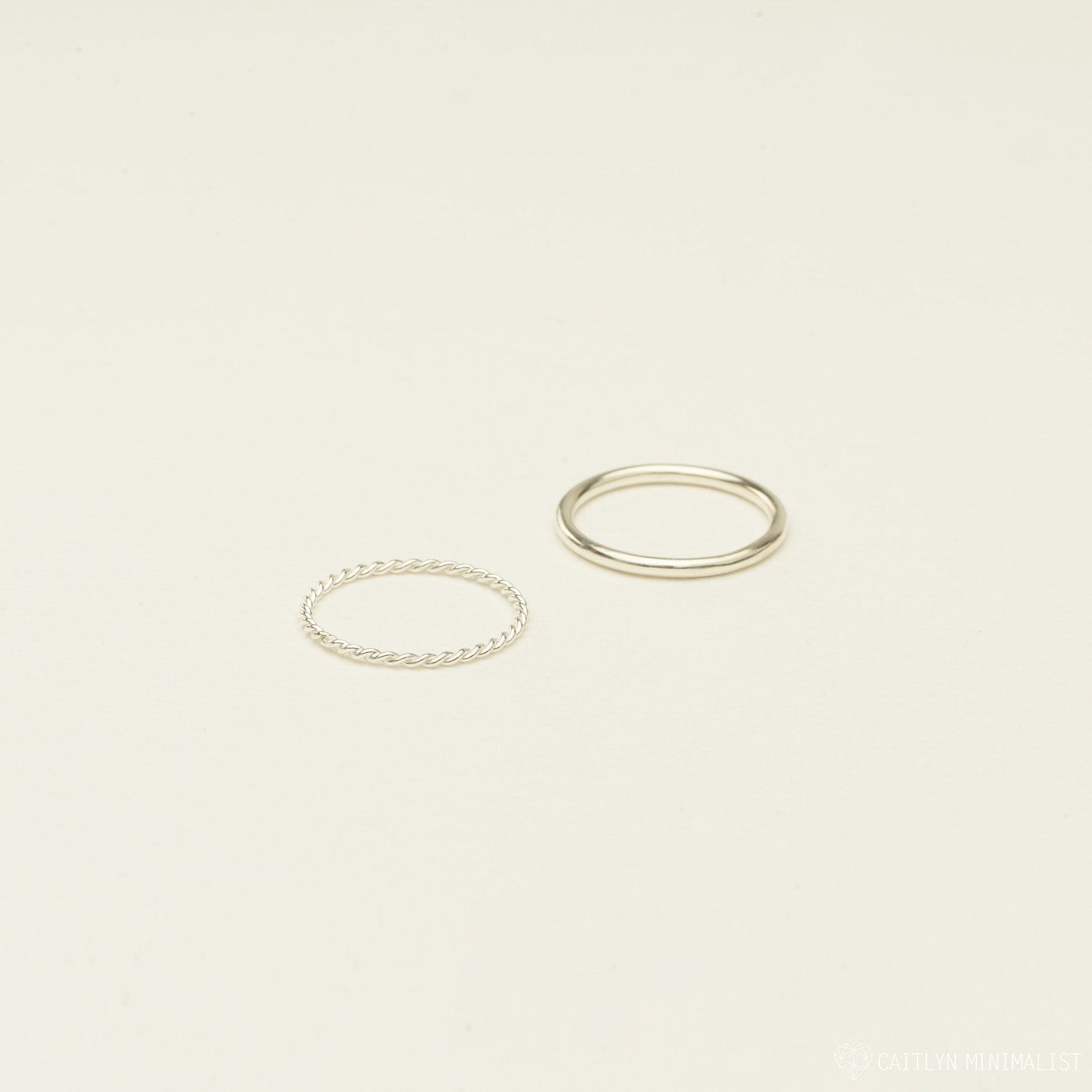 Minimalist Stacking Ring Set Elevate Your Style with Dainty Elegance