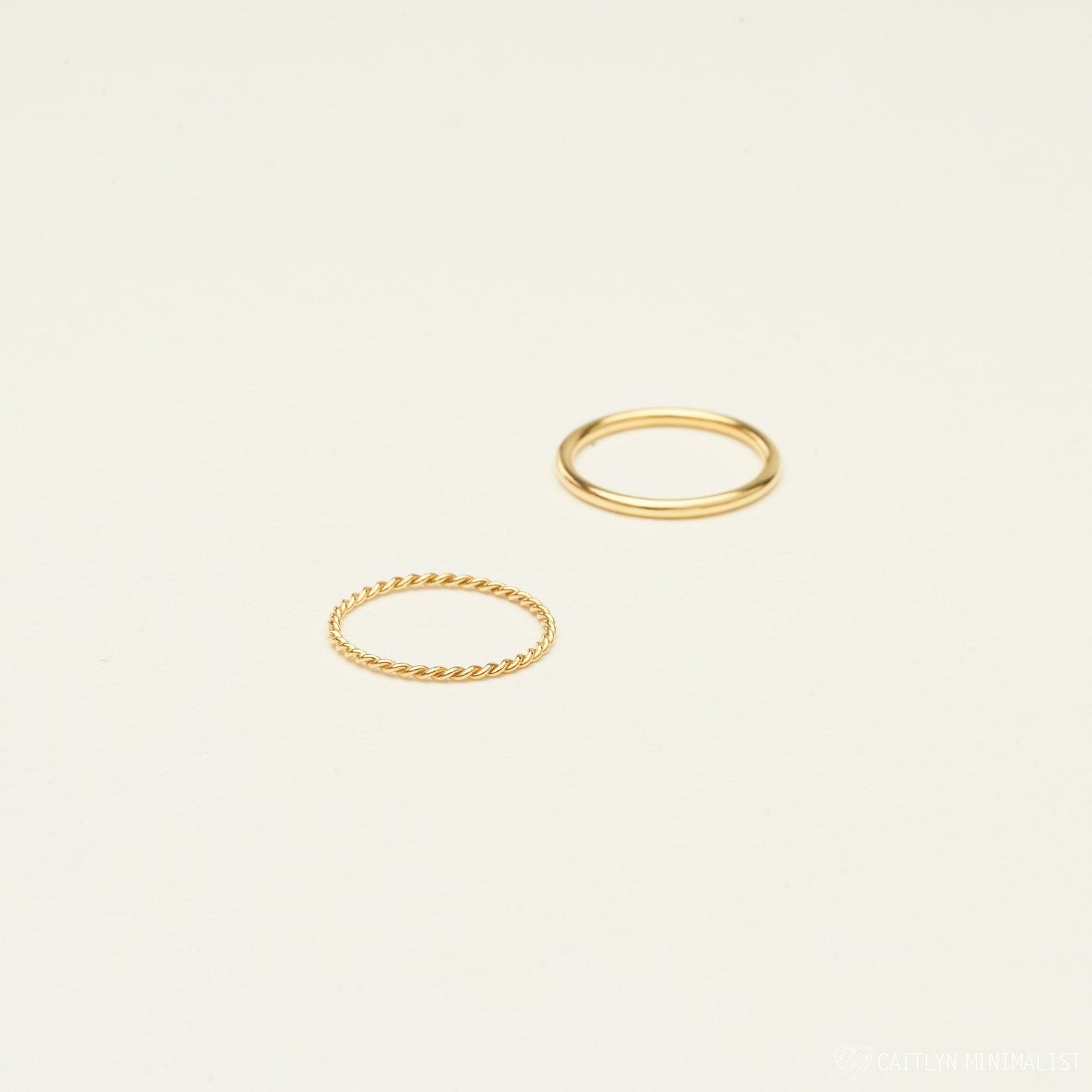 Minimalist Stacking Ring Set Elevate Your Style with Dainty Elegance