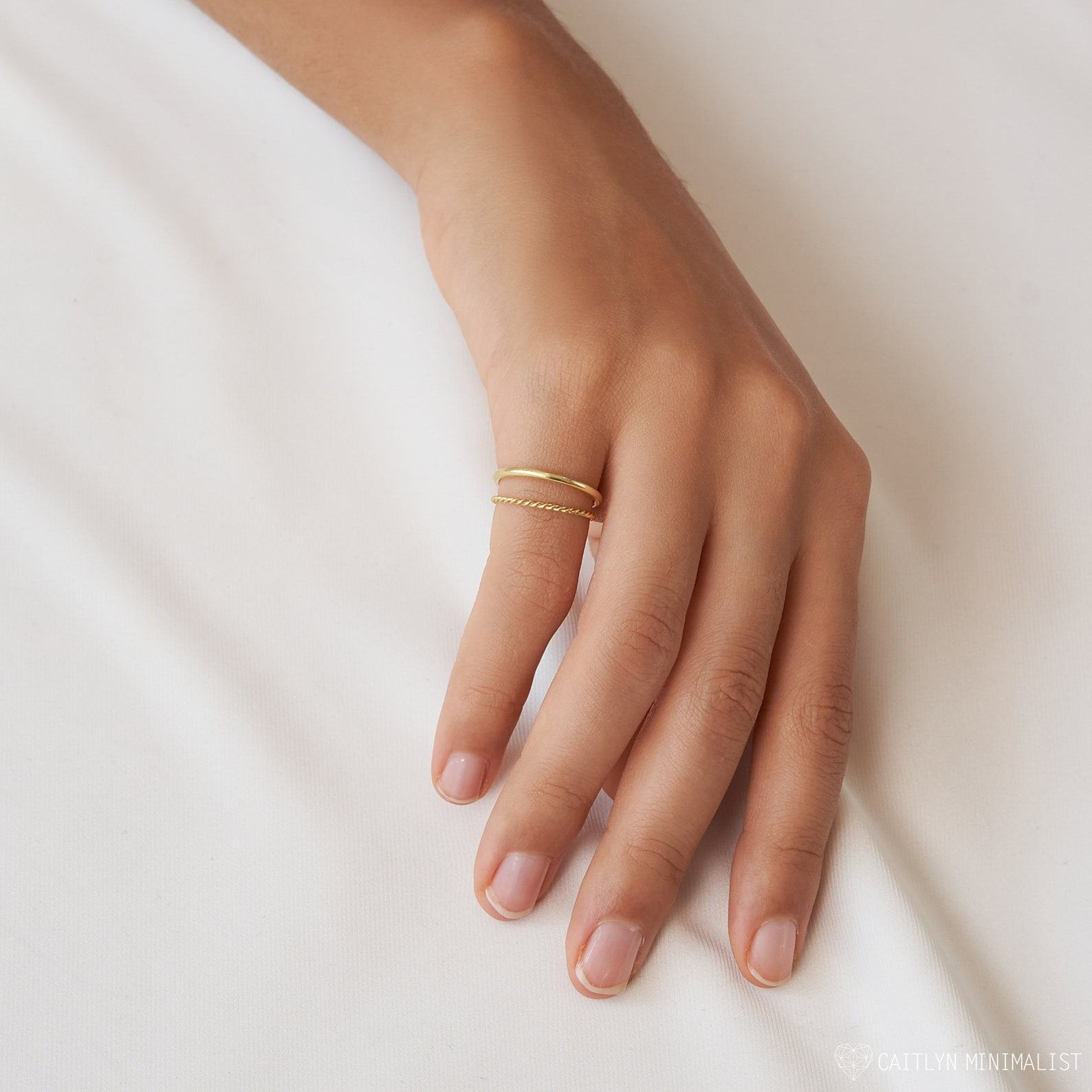 Minimalist Stacking Ring Set Elevate Your Style with Dainty Elegance
