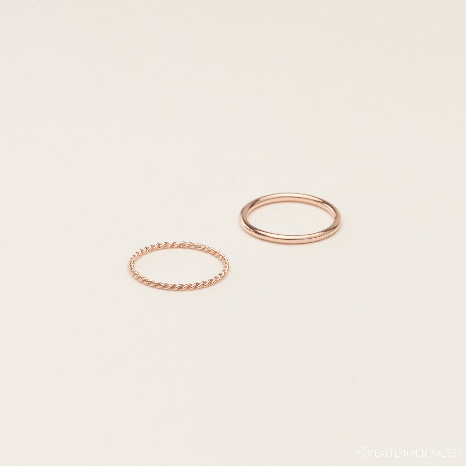 Minimalist Stacking Ring Set Elevate Your Style with Dainty Elegance