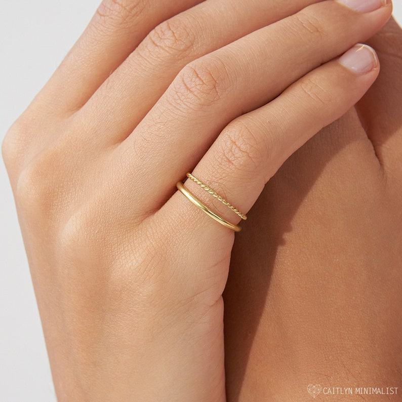 Minimalist Stacking Ring Set Elevate Your Style with Dainty Elegance