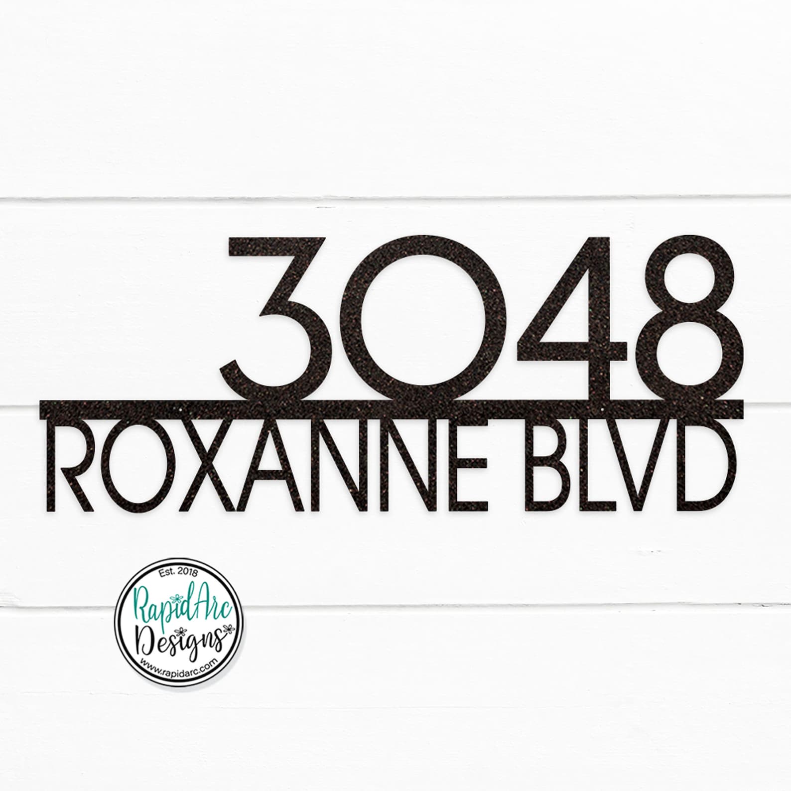 Modern Deco Metal House Number Sign Elevate Your Curb Appeal with Style