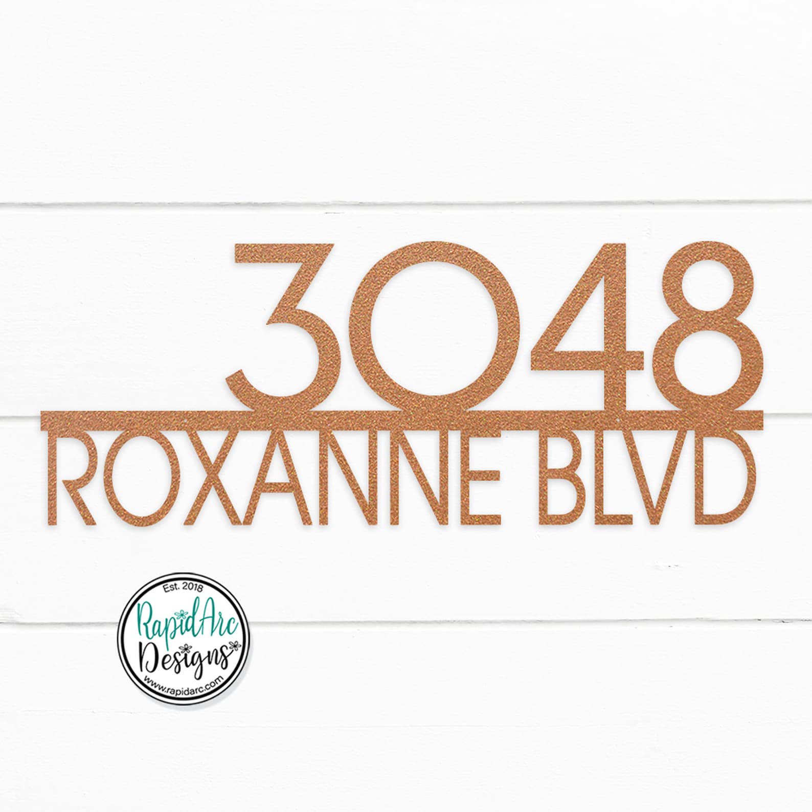 Modern Deco Metal House Number Sign Elevate Your Curb Appeal with Style