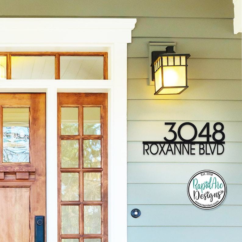 Modern Deco Metal House Number Sign Elevate Your Curb Appeal with Style