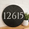Modern Geometric Round Address Sign Elevate Your Home’s Curb Appeal with Style