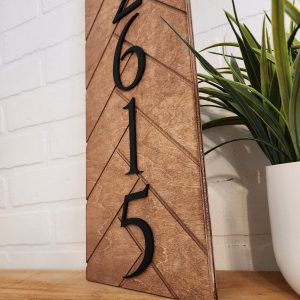 Modern Herringbone Address Sign Elevate Your Home’s Curb Appeal with Style