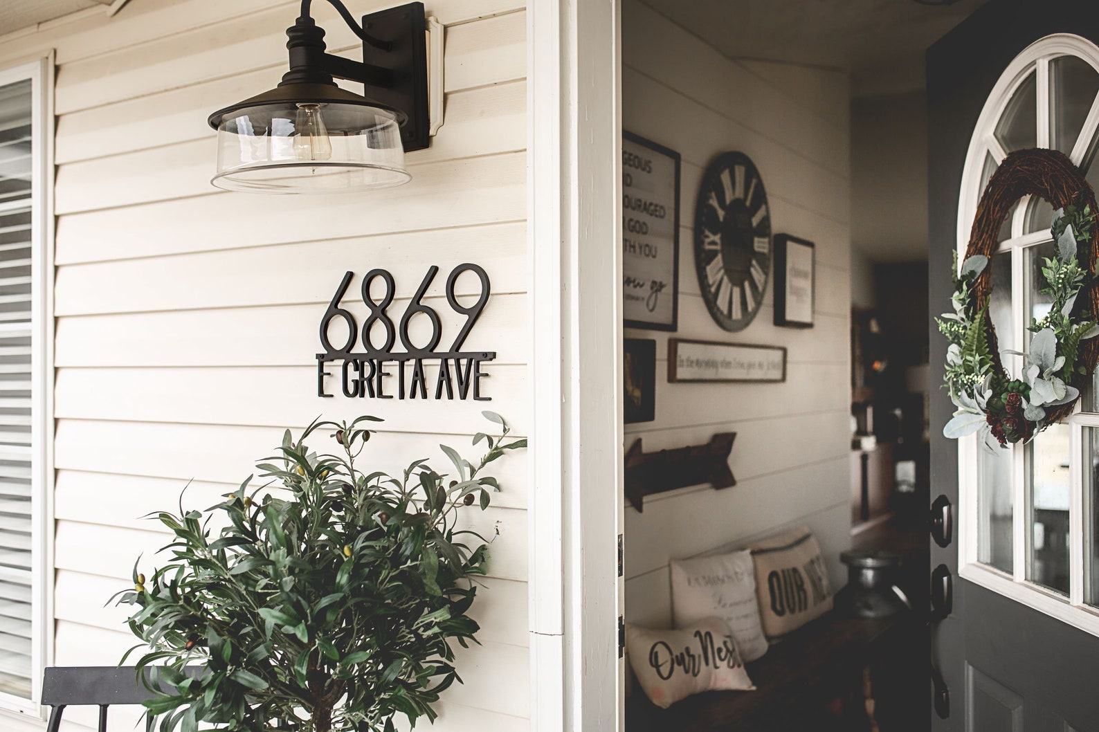 Modern House Numbers Elevate Your Curb Appeal with Personalized Address Plaques - Image 2