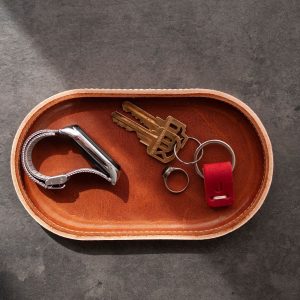 Modern Leather Catchall A Vibrant Valet Tray for Your Essentials