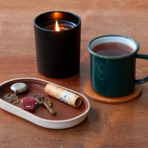 Modern Leather Catchall A Vibrant Valet Tray for Your Essentials