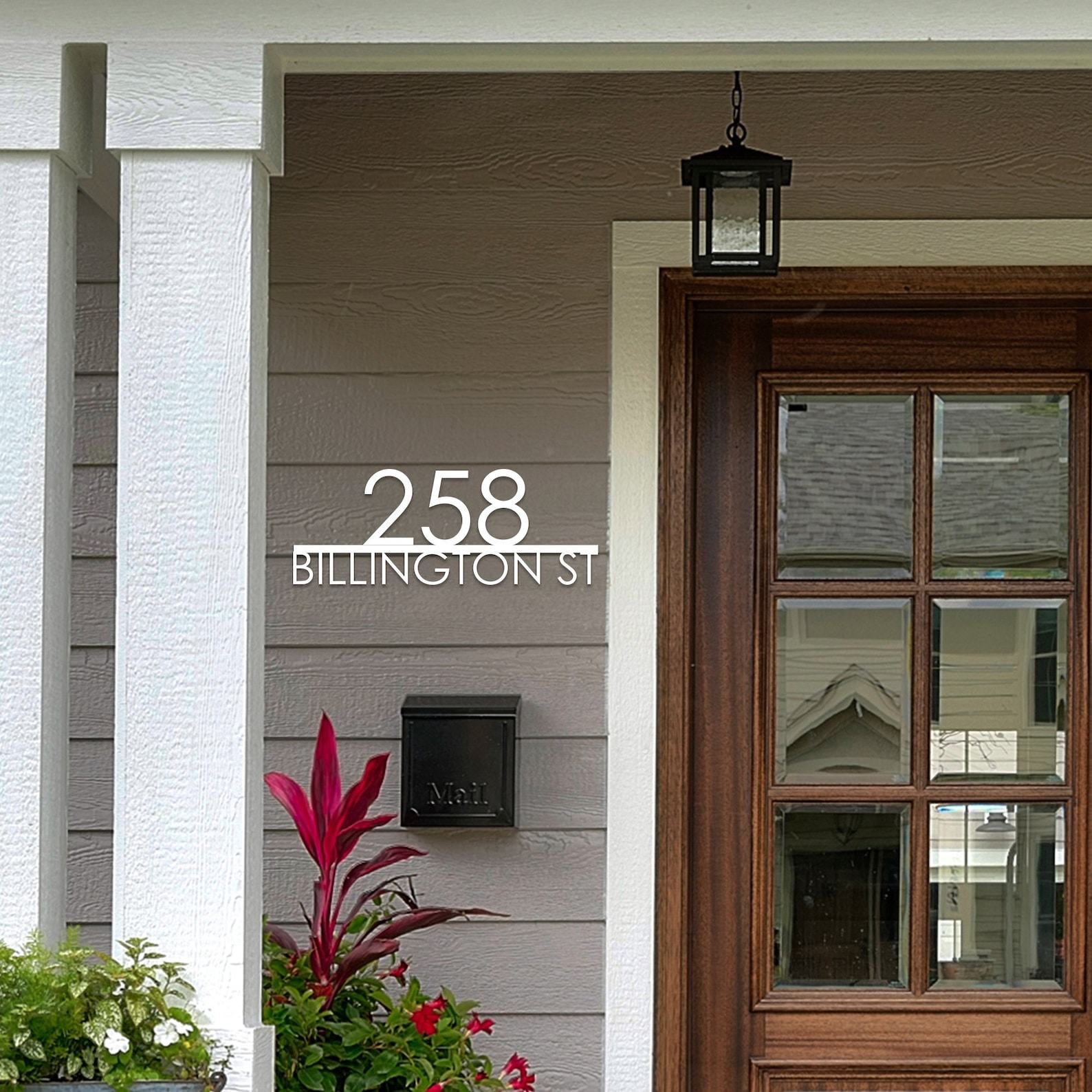 Modern Metal House Number Sign Elevate Your Curb Appeal with Custom Mid-Century Numbers