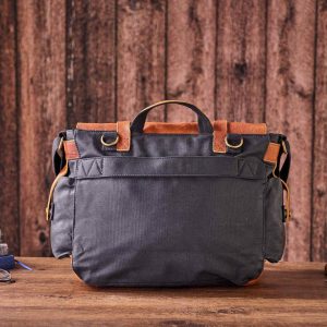 Monogrammed Waxed Canvas Messenger Bag The Interesting  Item for the Modern Man