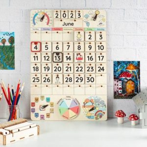 Montessori Calendar A Wooden Learning Adventure for Toddlers and Kids