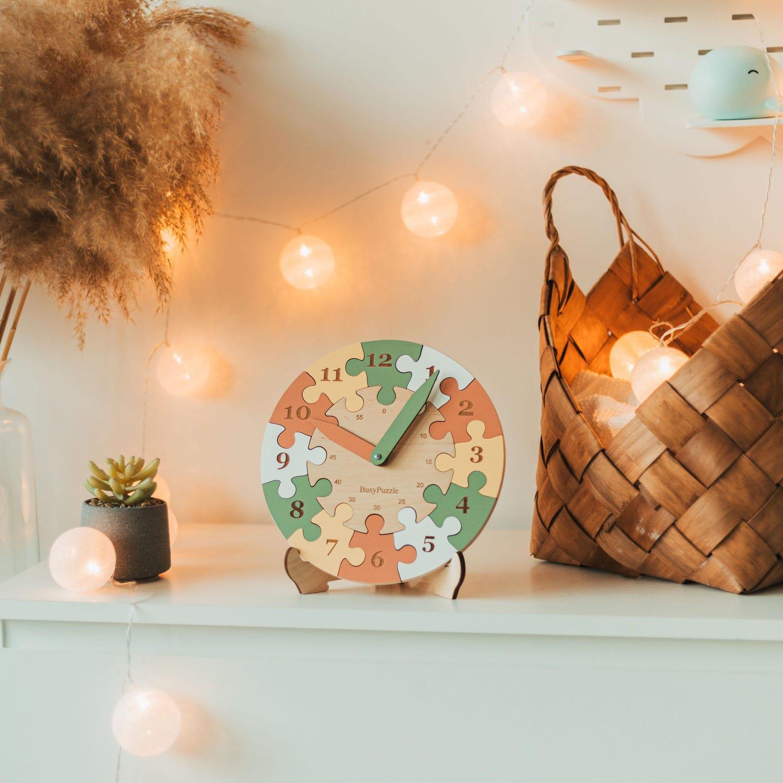 Montessori Clock for Kids  Wooden Learning Toy, Time Teaching Puzzle – Buyer’s Choice