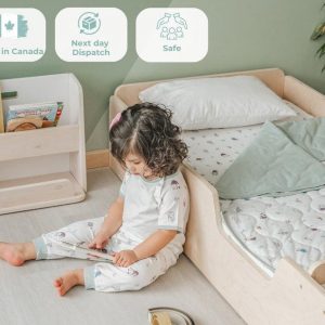 Montessori Floor Bed with Rails Safe and Stylish Sleep for Your Little One
