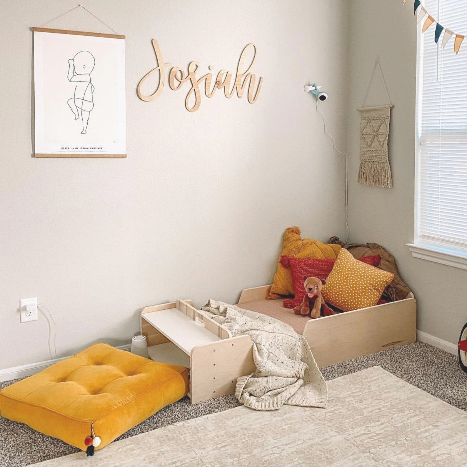 Montessori Floor Bed with Rails Safe and Stylish Sleep for Your Little One