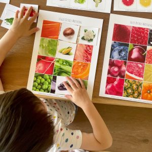 Montessori-Inspired Fruit and Veggie Matching Cards Explore the World of Produce Inside and Out