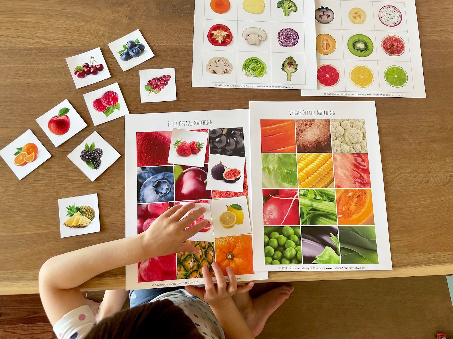 Montessori-Inspired Fruit and Veggie Matching Cards Explore the World of Produce Inside and Out - Image 4