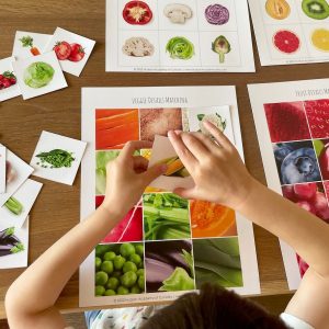 Montessori-Inspired Fruit and Veggie Matching Cards Explore the World of Produce Inside and Out