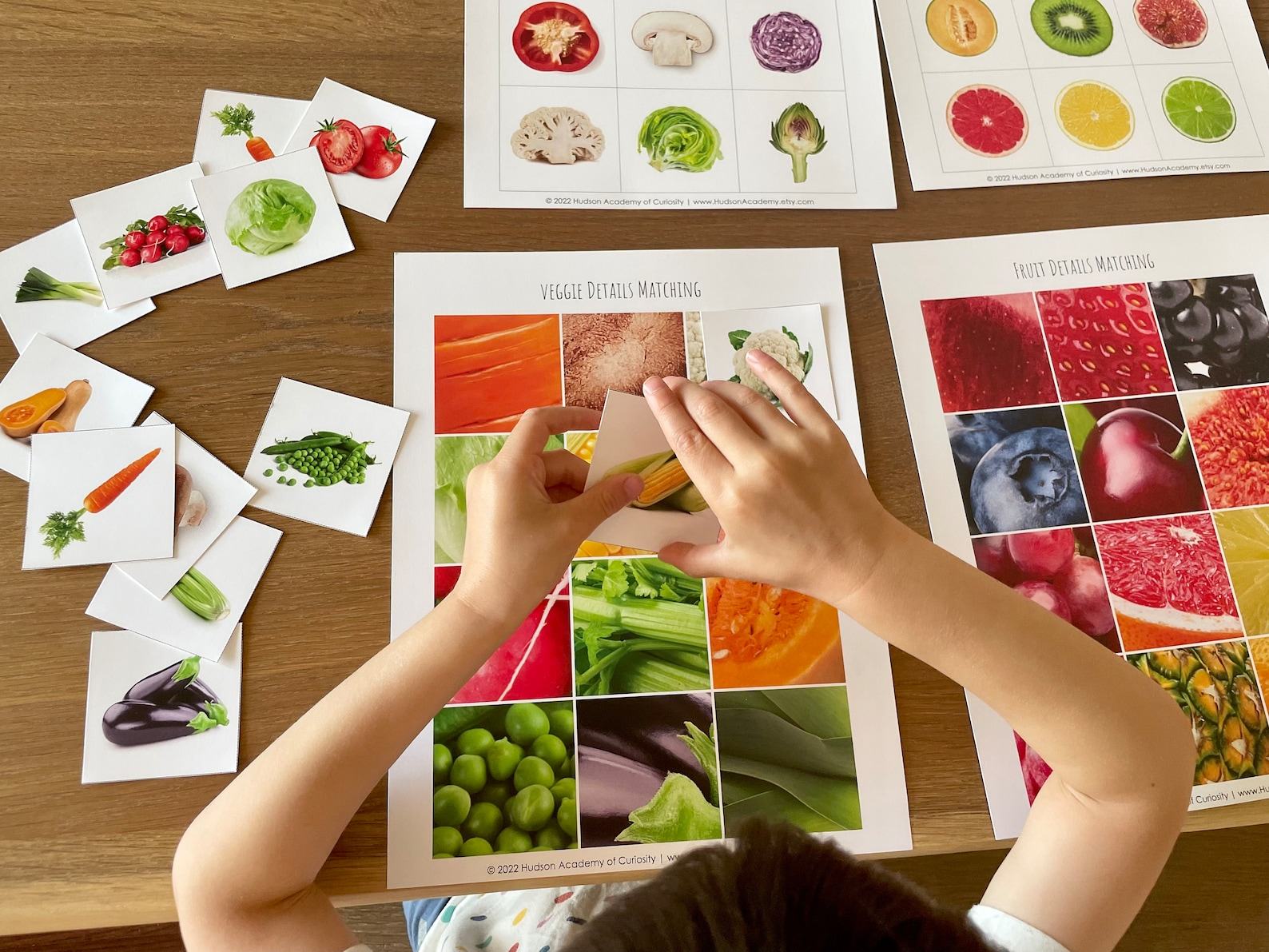 Montessori-Inspired Fruit and Veggie Matching Cards Explore the World of Produce Inside and Out - Image 6