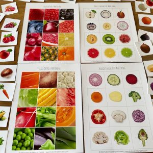 Montessori-Inspired Fruit and Veggie Matching Cards Explore the World of Produce Inside and Out