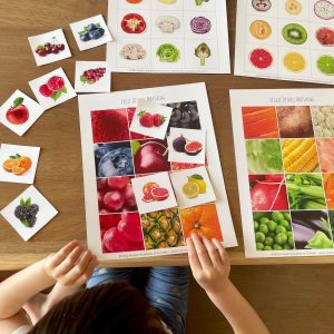 Montessori-Inspired Fruit and Veggie Matching Cards Explore the World of Produce Inside and Out