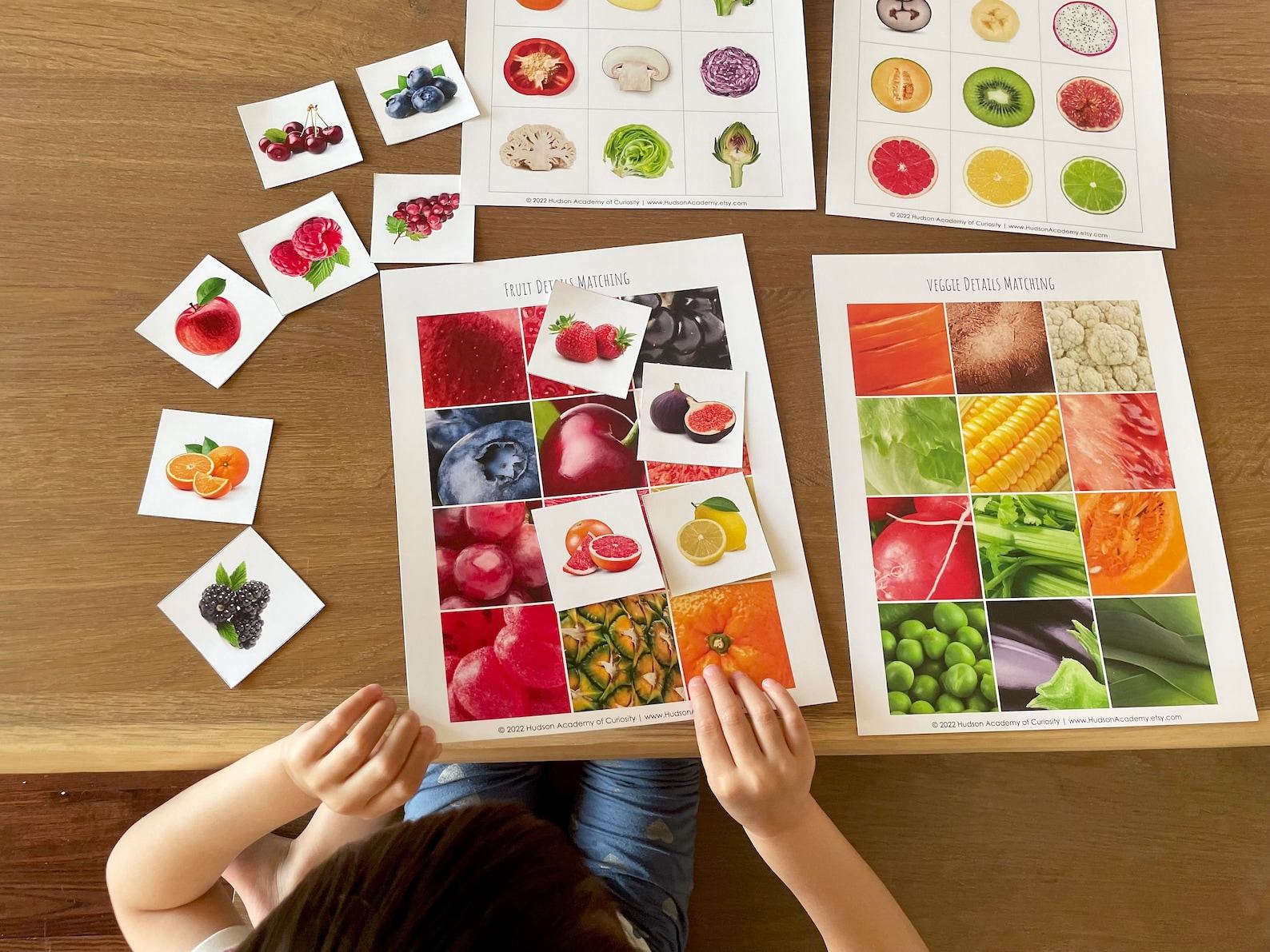Montessori-Inspired Fruit and Veggie Matching Cards Explore the World of Produce Inside and Out - Image 5