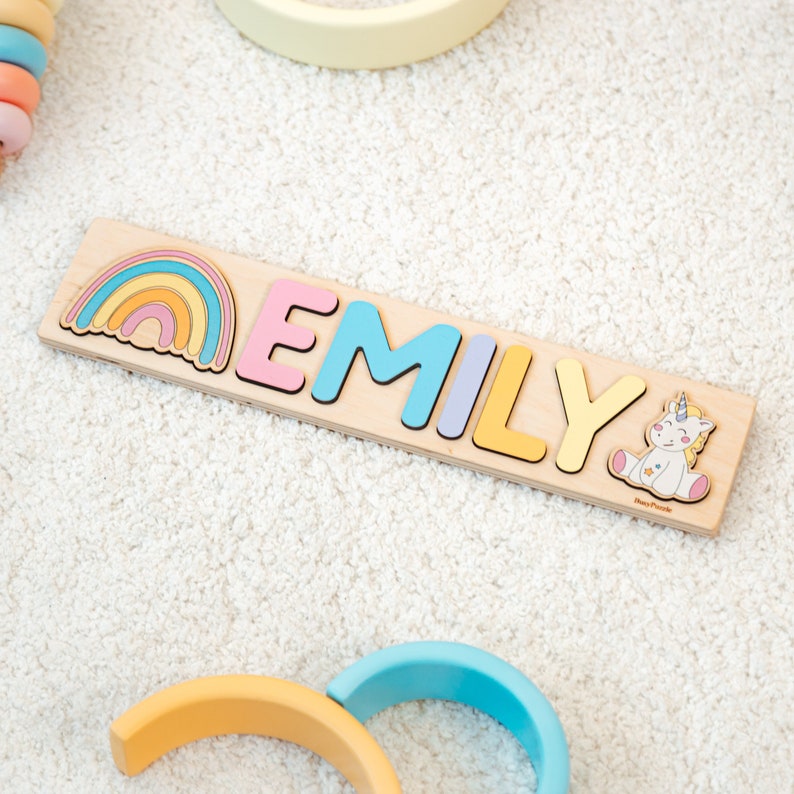 Montessori Puzzle Personalized Educational Toy for Baby Girls’ Development and Nursery Decor