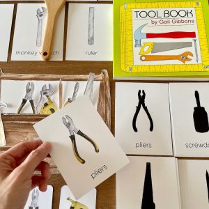 Montessori Tools Learning Pack Printable Flashcards, Three-Part Cards, and Matching Activities for Toddlers