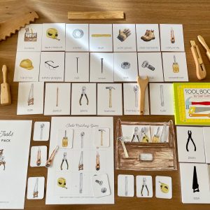 Montessori Tools Learning Pack Printable Flashcards, Three-Part Cards, and Matching Activities for Toddlers
