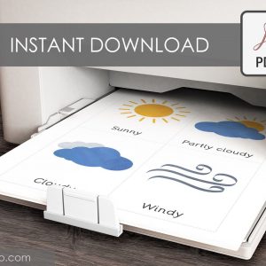 Montessori Weather Cards Explore the Wonders of Nature with Interactive Flashcards