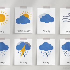 Montessori Weather Cards Explore the Wonders of Nature with Interactive Flashcards