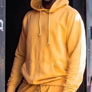 Mustard Yellow Raglan Hoodie A Timeless Fusion of Vintage and Modern