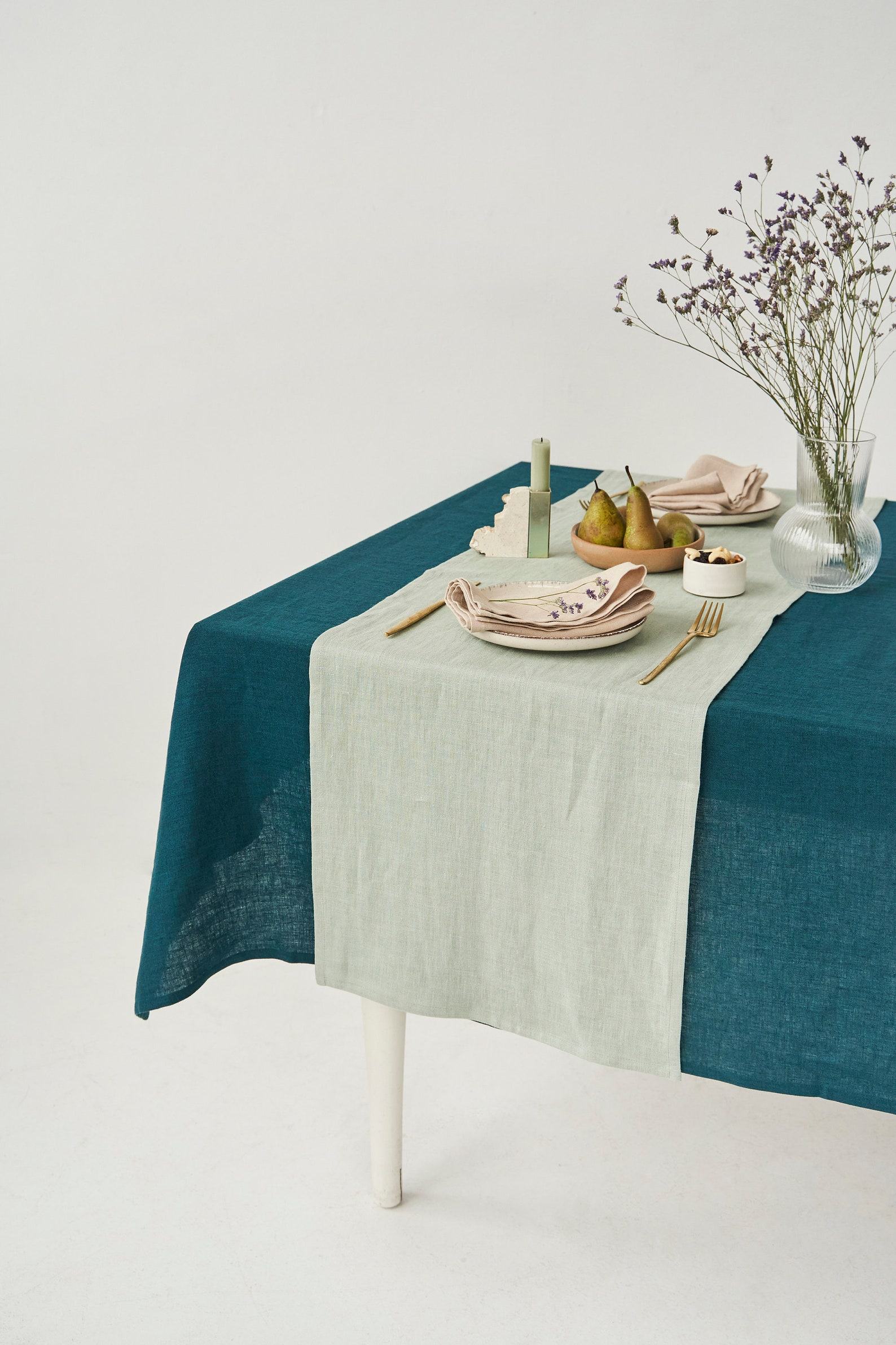 Natural Linen Table Runner Elevate Your Dining with Sustainable Style - Image 2