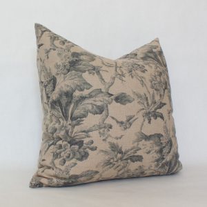 Nature’s Embrace Designer Floral Pillow in Beige, Gray, and Tan