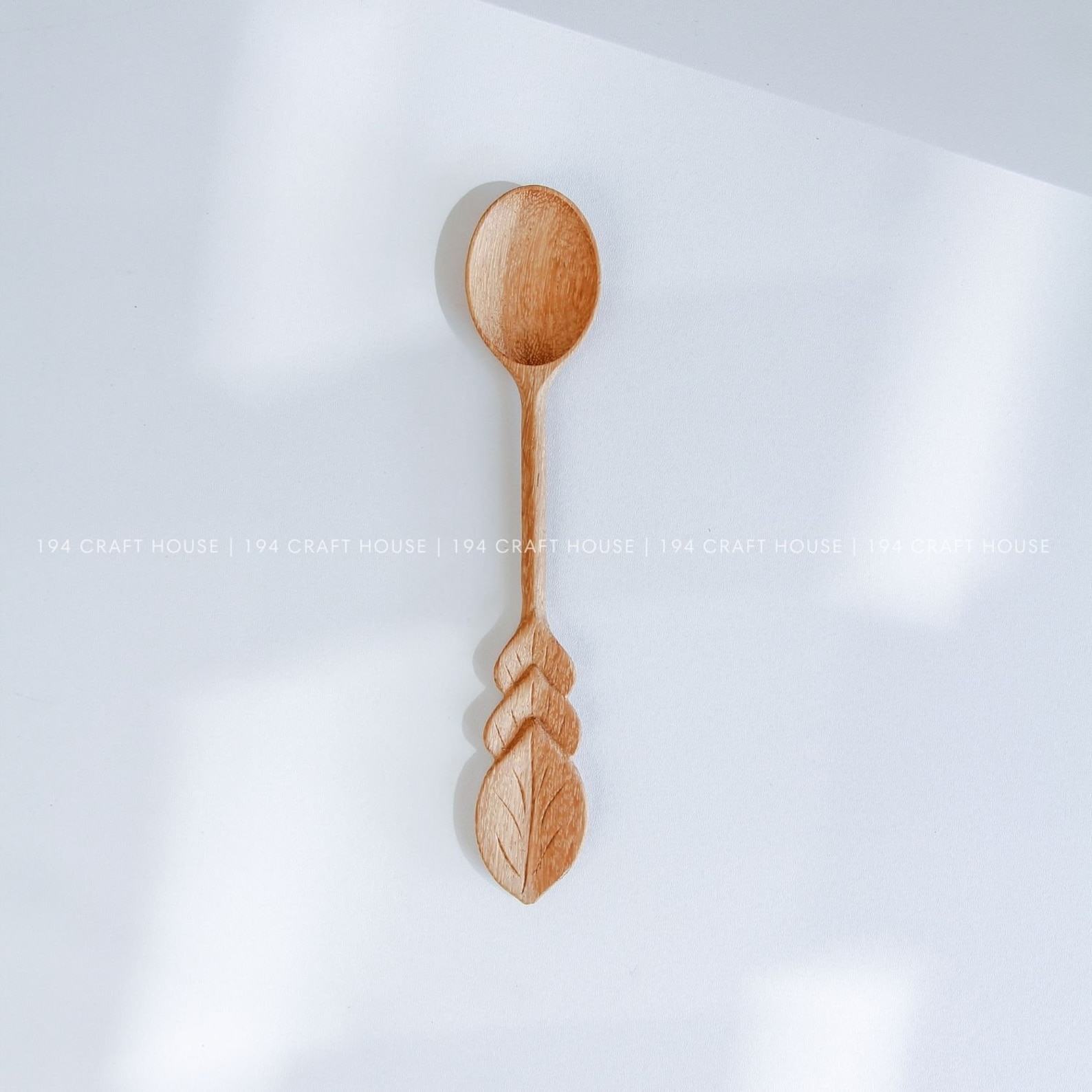 Nature’s Embrace Handcrafted Wooden Leaf Spoon, A Item from the Heart
