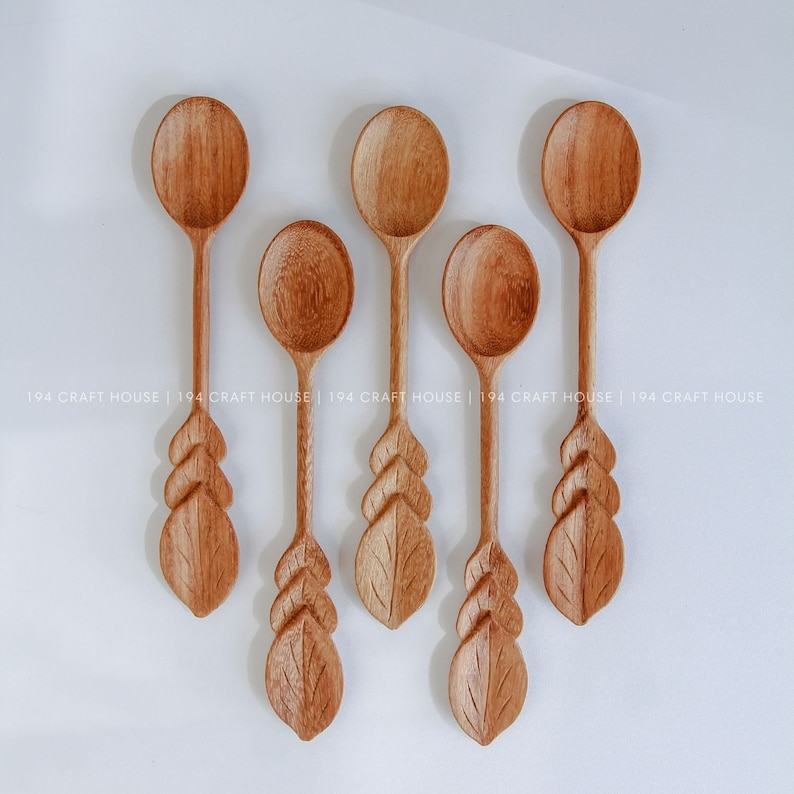 Nature’s Embrace Handcrafted Wooden Leaf Spoon, A Item from the Heart
