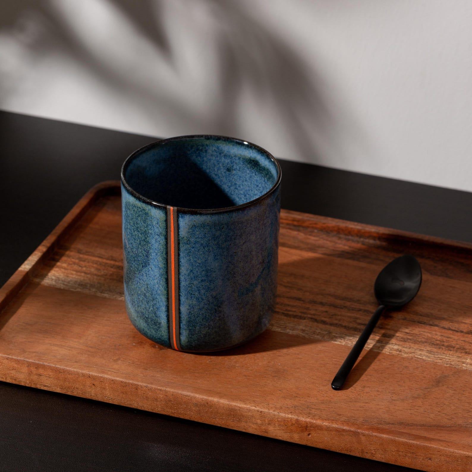 Nature’s Embrace Rustic Green Tea or Coffee Cup for Yoga and Motherhood