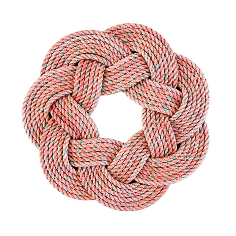 Nautical Charm Upcycled Lobster Rope Salmon Wreath for Coastal Living