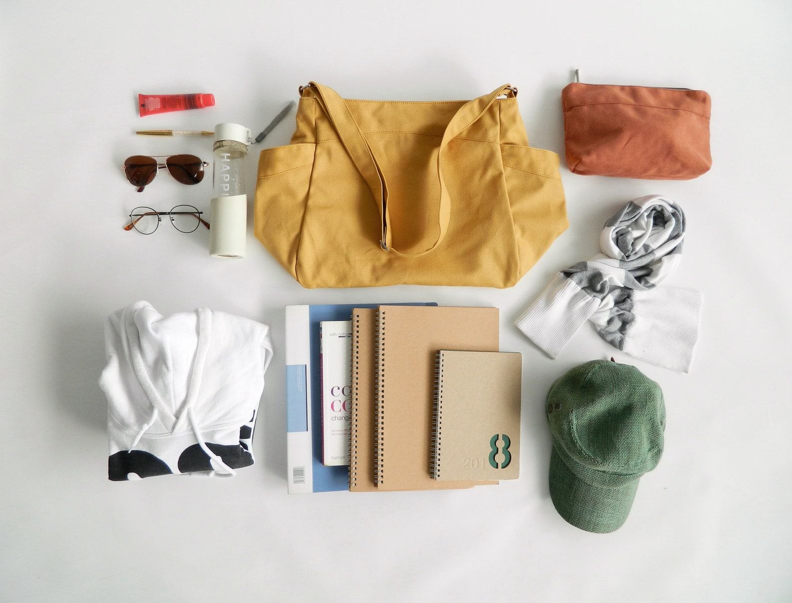 Navy Blue Canvas Hobo Diaper Bag with Zipper Vegan Travel Messenger Bag, Personalized Baby Shower Item Set – No. 101 RENEE - Image 6