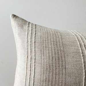 Neutral Lumbar Pillow Cover Boho Chic for Minimalist Farmhouse Decor