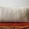 Neutral Lumbar Pillow Cover Boho Chic for Minimalist Farmhouse Decor